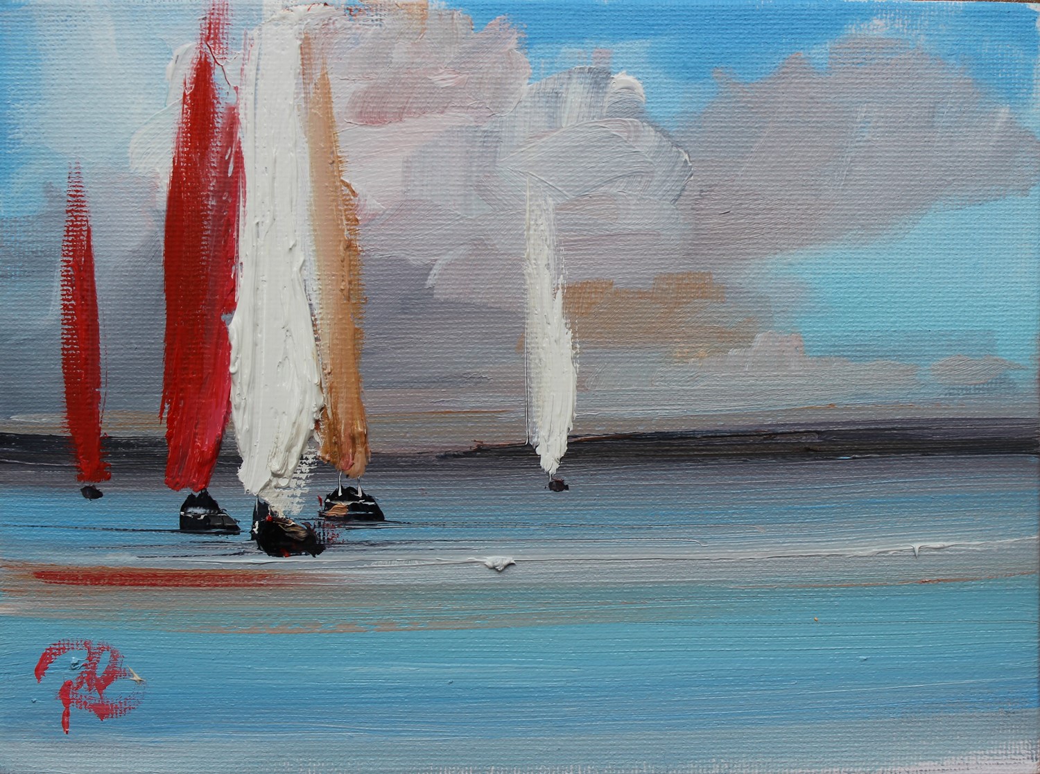 'Billowing Sails at Sea ' by artist Rosanne Barr